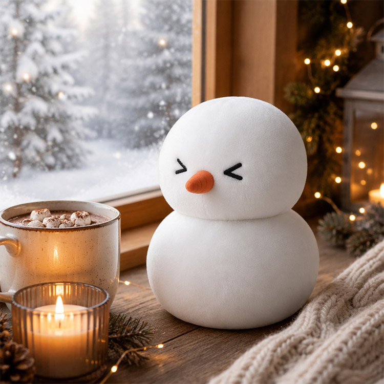 Jouet en peluche boule de riz gluant bonhomme de neige de Noël