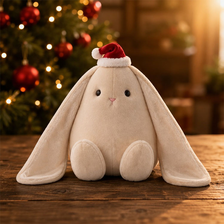 Peluche lapin en forme de larme de Noël