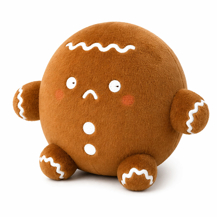 Jouet en peluche en pain d'épice de Noël potelé