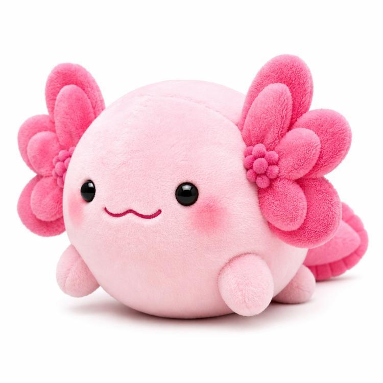 Jouet en peluche Axolotl de style géométrique