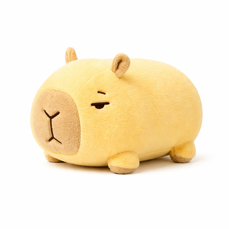 Peluche Capybara jaune citron paresseux