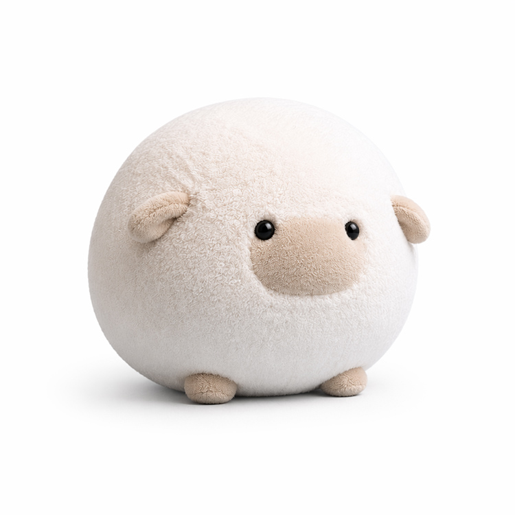 Peluche mouton rond style guimauve