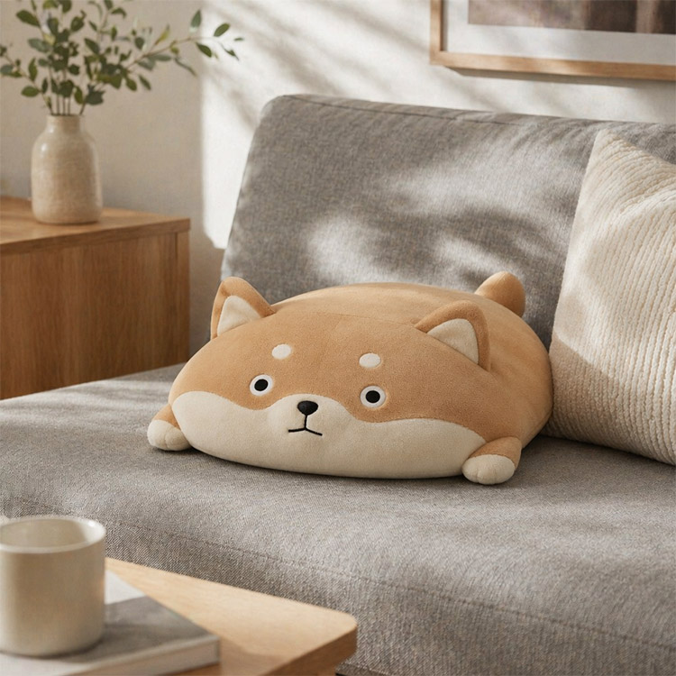 Oreiller en peluche Shiba Inu