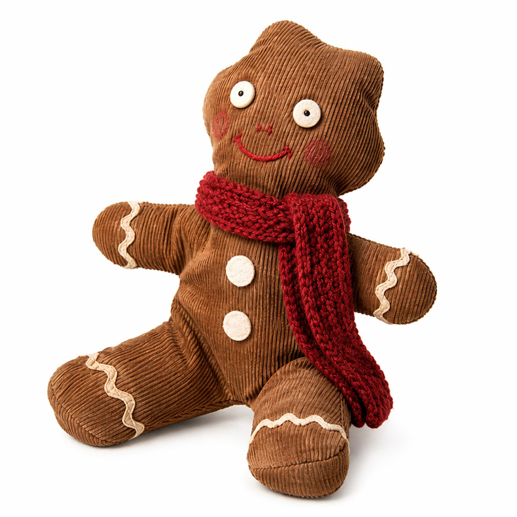 Peluche bonhomme en pain d'épice souple