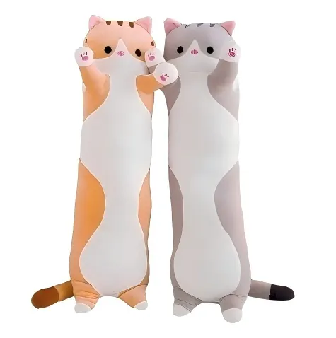 Oreiller en peluche de chats long non rempli