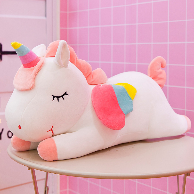 Oreiller en peluche de licorne